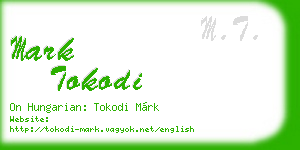 mark tokodi business card
